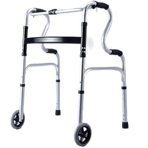 Advanced Medical Model Double Bend <strong>Wheeled</strong> Aluminum Alloy <strong>Walker</strong> Lightweight Portable Design Standing Disabilities Sponge Handle - Product Image 2