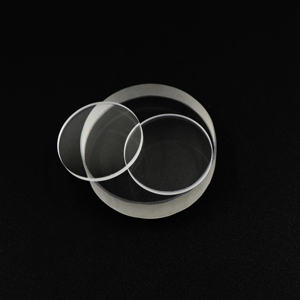 Zhqh แผ่นควอตซ์ใสทรงกลมใสมีความบริสุทธิ์สูงแผ่นแก้วซิลิก้าแบบแผ่นใส - Product Image 1