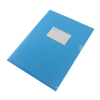 Carpeta de Archivos Transparente en Forma de L, Personalizada, de Plástico PP/PVC, para Suministros de Oficina, con Bolsillo Frontal
