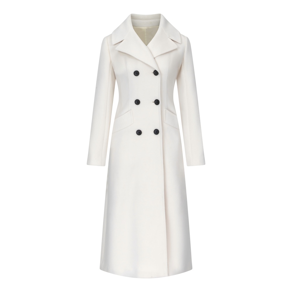 Order Online Long White Dress Coat Warm, High-Quality Material | Alibaba.com