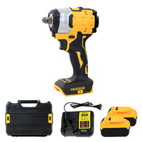 Clé à Chocs Industrielle Sans Fil 20V 1/2 po, Arbre à Double Usage Compatible pour Batteries DeWalt, Moteur Sans Balais 320 N.m Max