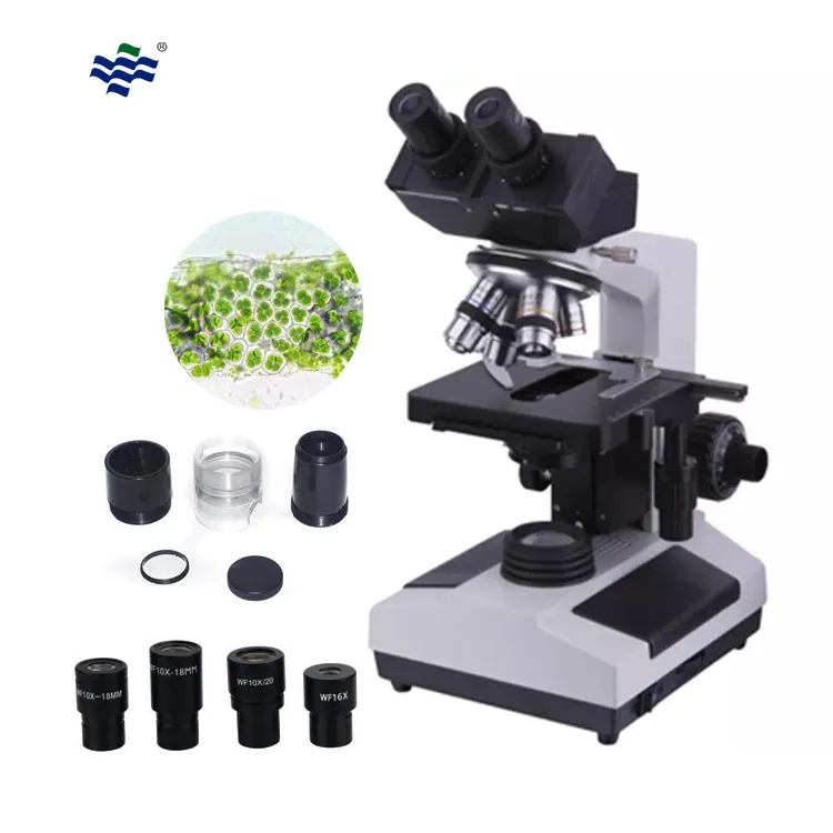 XSZ-microscopio Binocular profesional N107, biológico, polarizador, con lente de tres objetivos ajustable