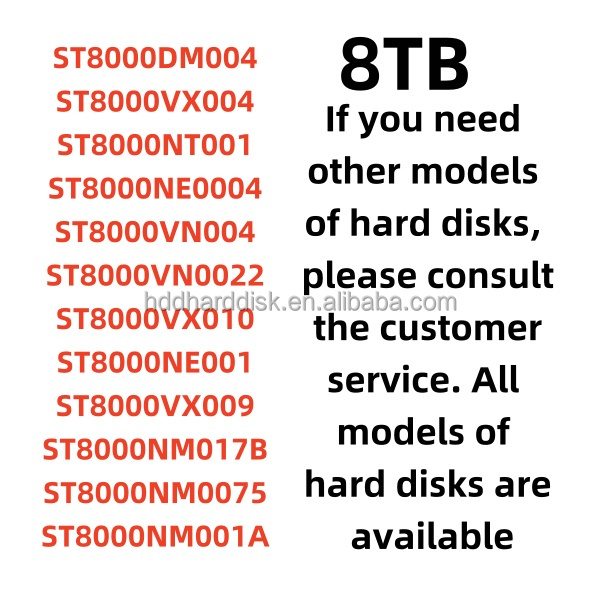 For Seagate IronWolf 8TB NAS HDD ST8000VN004 7.2K Enterprise Desktop 3.5" SATA Internal Hard Disk Drives for Server ST8000DM004
