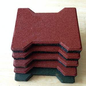 Interlock ubin bata karet SBR tulang anjing, lantai tempat bermain tahan lama untuk luar ruangan - Product Image 6