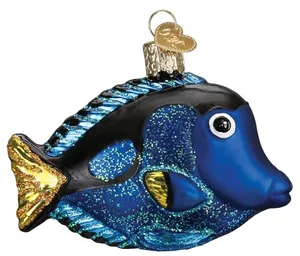 Resin personalised Marine life Pacific Blue Tang Christmas ornaments