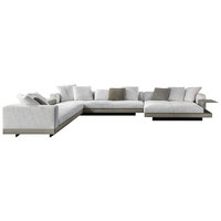 Grand ensemble sectionnel de canapé d'angle suspendu de concepteur minimaliste italien de Connery pour la combinaison plate de salon et de villa