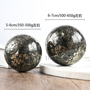 Wholesale Natural Stone Ore Yellow Pyrite Sphere <b>Ball</b> Quartz Craft for Decoration - Product Image 2