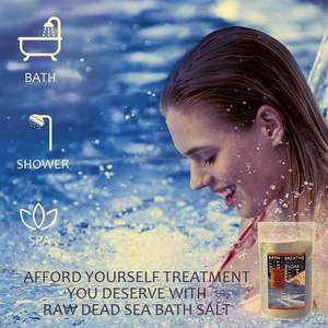 Aromasong Int. Poudre de bain de sel de la mer Morte USA de marque privée crue et non nettoyée riche en minéraux, y compris la boue de la mer Morte - Product Image 3