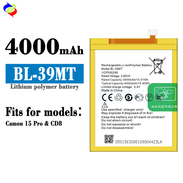 BL-39MT 4000mAh CD8 Mobile Phone Battery for Tecno Camon 15 Pro Battery