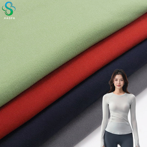 Độ đàn hồi cao hai mặt thân thiện với da vải dệt kim độ ẩm-wicking thoáng khí 70% Polyester 30% spandex thể thao Yoga vải - Product Image 1