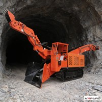 Cargadora de túneles de minería MTS-180, minicargadora de escoria a la parrilla sobre orugas, para excavaciones subterráneas
127