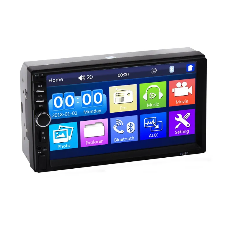 Universal 2 Din 7 Inch Touch Screen Stereo Auto Radio Multimedia Player 2Din Rearview Mirror Link/FM/TF/BT/MP5 Car Audio