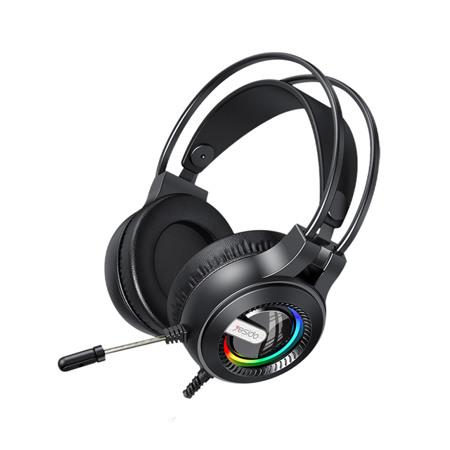 EK02 YESIDO With RGB Light Professional Bass Gaming Headset Earphones Headphones with Confortable Metal Earing