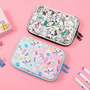 Boîte à crayons blanche de dessin animé, grande, en EVA 3D, licorne, imperméable, personnalisée, mignonne, pour filles, enfants, école - Product Image 4
