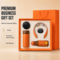 Ensemble cadeau minimaliste exécutif écouteurs flacon sous vide masseur de cou haut-parleur parapluie Kit de bienvenue