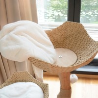 Arbre à chat en bois massif de luxe moderne et naturel, griffoir, tour pour chats de grande taille, arbre à grimper pour chats, meubles d'intérieur