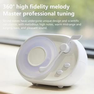 Enceinte Bluetooth en vinyle, mini enceinte portable, boîte à son, tourne-disque vintage rétro, enceinte avec lumière - Product Image 5