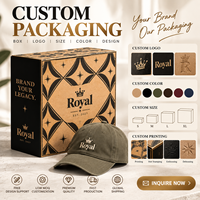 Boîte cadeau personnalisée de luxe pour chapeaux, emballage en carton ondulé écologique recyclé, impression offset du logo, pour marques de vêtements et casquettes