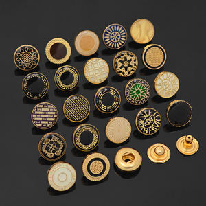 KUNSHUO Bouton de vêtements personnalisés en 4 parties, logo à motif de marque, en alliage de zinc écologique pour Abaya Thobe Clothes Metal Snap Thobe Shirt - Product Image 4