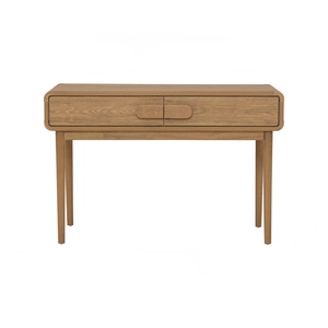 Unique Art Deco Natural Oak Colour LOME Working Desk Scandinavian Solid Wood Computer Table for Creative Home Office and Studio - Product Image 2