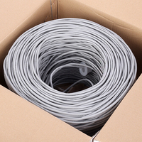 Cables de Red VCOM UTP Cat5e CCA BC 100MHz 1000Mbps con Cubierta de PVC, Cable Ethernet de 305m (1000 pies)