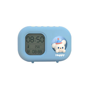 Caja PoPo Termómetro electrónico Reloj <span class=keywords><strong>Despertador</strong></span> con luz nocturna Niños <span class=keywords><strong>Niñas</strong></span> Niños Dormitorio Sala de estudio Reloj de escritorio Juguetes - Product Image 5