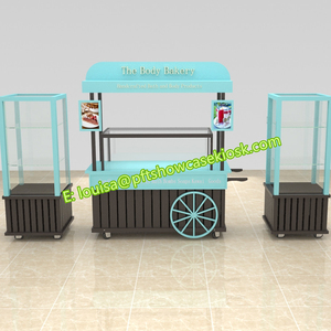 Elegante Zoete Cake Mobiele Voedsel Winkelwagen Houten Macaron Display Trolley - Product Image 6