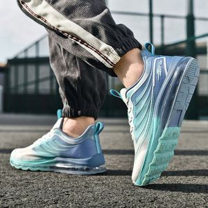 Chaussures de course pour hommes, idéales pour l'entraînement et le marathon, avec empeigne en mesh, semelle intermédiaire en EVA, antidérapantes, grandes tailles, doublure en coton, fermeture à enfiler. - Product Image 2