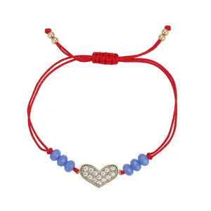 Xuping-pulsera de cuerda roja hecha a mano para niña, brazalete de moda, pulsera para niña 76489