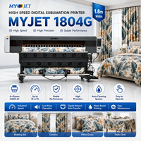 Impresora de Sublimación de Tinta MYJET 1804G de 1.8m con 4 Cabezales para I3200-A1, Nueva Máquina de Impresión de Papel de Transferencia Térmica Textil de Alta Velocidad
