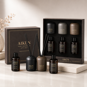 ชุดน้ำหอมปรับอากาศ AIKUN แบบเติมขวดแก้วดีไซน์พิเศษ กลิ่นหอมติดทนนาน สำหรับตกแต่งบ้าน วิลล่า และล็อบบี้ - Product Image 3