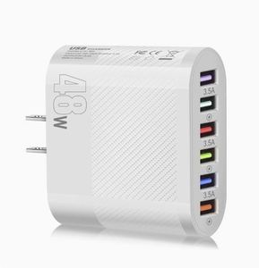 3.5A 48W Fast Travel Charging Wall Adapter 6-USB Mobile Phone Charger Multi-Interface for UK EU US Laptop - Product Image 3