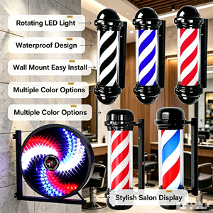 Lampe de barbier rotative à LED, étanche, à suspendre au mur, pour salon de coiffure - Product Image 1