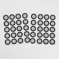 Marqueurs adhésifs annulaires hautement réfléchissants de 12 mm de diamètre intérieur et 19 mm de diamètre extérieur pour l'étalonnage des scanners 3D, la photogrammétrie et la métrologie de précision