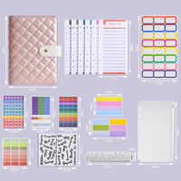 Carnet de notes de type classeur A6 de haute qualité, classeur à anneaux à 6 anneaux, agenda de travail, journal, classeur de budget de luxe avec enveloppes pour argent