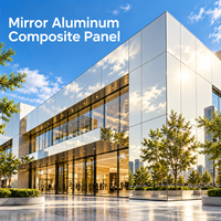 Panneau composite en aluminium miroir or rose de 3 mm, panneau ACM pour murs décoratifs intérieurs