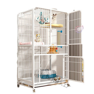 Super Large One-Piece Free Space <strong>Cat</strong> <strong>Cage</strong> Indoor Household Collapsible Animal House Button Bold Square <strong>Cat</strong> Villa Toilet for <strong>Cats</strong> - Product Image 1