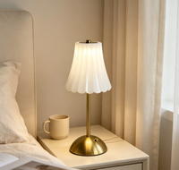 Lampe de table rétro rechargeable à commande tactile, trois couleurs, lampe d'ambiance pour chambre à coucher, lampe décorative créative pour café
