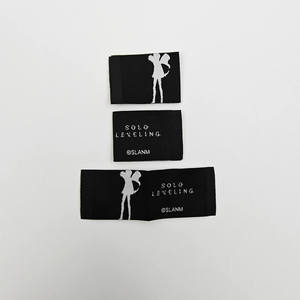Étiquette de col personnalisée en coton damassé haute densité, tissée, écologique, étiquette de vêtement en tissu privée et étiquette de vêtement imprimée sur mesure - Product Image 3