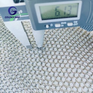 2024 Hot Phong Cách 304 thép không gỉ chainmail Vòng lưới trang trí tấm rèm cho xây dựng trang trí - Product Image 3