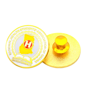 Custom Placcatura In Oro Stati per la Salute Distintivo In Metallo Dello Smalto Risvolto pin Badge per il Nazionale di Salute degli studenti associazione del GHANA - Product Image 1