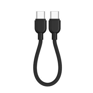 <span class=keywords><strong>สาย</strong></span>ดาต้า USB C ถึง Type C <span class=keywords><strong>สาย</strong></span>ถักสีส้ม<span class=keywords><strong>สาย</strong></span>ชาร์จเร็วเชือกแขวนสั้นสำหรับโทรศัพท์มือถือ iPhone 15 16 17 - Product Image 5