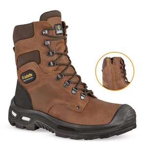 JALLATTE - JYJY222-37 <b>Brown</b>/black high-<b>laced</b> <b>boot</b> JALBARAD SAS S3 CI HI SRC - EAN 8033546491713 SAFETY <b>BOOTS</b> - Product Image 1