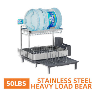 WIREKING 5 en 1 Tazón <span class=keywords><strong>de</strong></span> doble capa <span class=keywords><strong>de</strong></span> gran capacidad y portavasos <span class=keywords><strong>Escurridor</strong></span> <span class=keywords><strong>de</strong></span> <span class=keywords><strong>platos</strong></span> <span class=keywords><strong>de</strong></span> <span class=keywords><strong>acero</strong></span> <span class=keywords><strong>inoxidable</strong></span> - Product Image 4