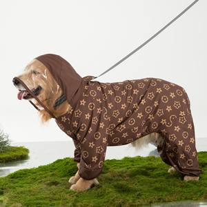 Pakaian hewan peliharaan anjing besar, sedang, besar, tahan air, poliester, tahan hujan, jas hujan luar ruangan untuk mengambil emas, Tepian, berjalan, anjing - Product Image 6