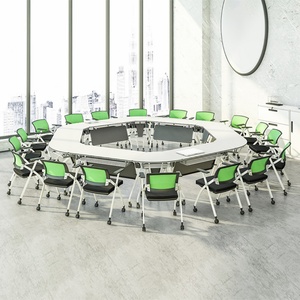 Tables pliantes combinées pour étudiants et bureaux, vente en gros directe d'usine, tables de formation - Product Image 3