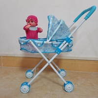 Poussette de Poupée Douce pour Jeu d'Imitation, Ensemble de Jeu de Rôle, Vente Flash, Cadeau pour Filles et Garçons