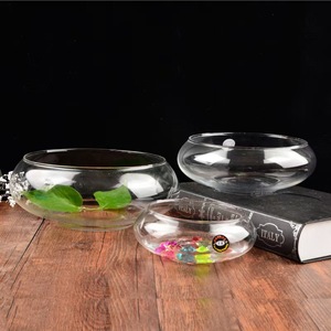 Atacado moderno de grande diâmetro vaso de vidro transparente Narciso pote Hidropônico pennywort tigela Lotus tigela - Product Image 2