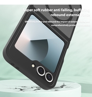 Étui de téléphone portable translucide de luxe avec anneau magnétique sensation de peau pour Samsung Galaxy Z Flip 6 étui couverture de téléphone personnalisée