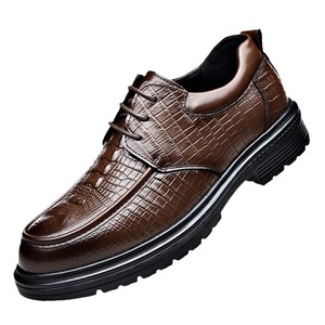 QLFashion hommes chaussures printemps et été 2025 nouvelles Explosions haut de gamme Crocodile motif décontracté réel britannique mariage <span class=keywords><strong>Gro</strong></span> - Product Image 5
